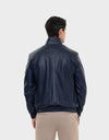 MATEO MEN'S REVERSIBLE LEATHER JACKET | BLUE
